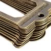 12pcs Metal Label Pull Handle Antique Brass Card Holder Vintage Portable Multi-function  Convenient for Furniture Cabinet