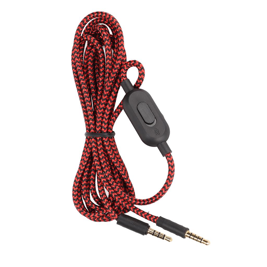 Кабель для наушников со встроенным микрофоном, сменный провод для гарнитуры с регулятором громкости для Logitech G433 G233 G