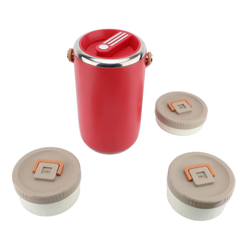 2,6 л нержавеющая сталь вакуумная банка для еды с ручкой 3 яруса штабелируемый изолированный ланч-бокс