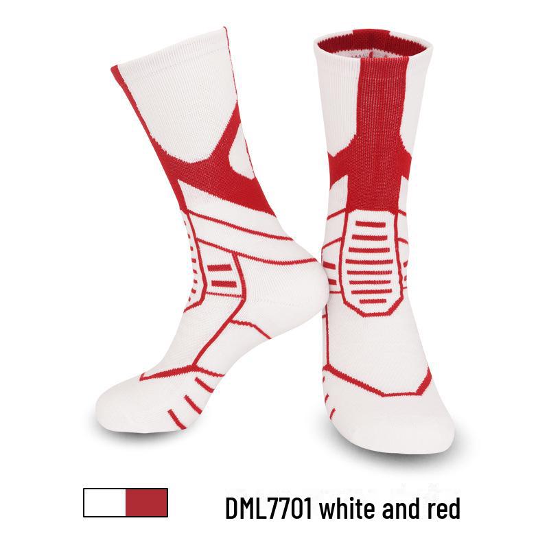 Men's Anti-Slip Sweat-Absorbent Mid-Tube Sports Socks for Basketball and Running