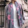 Outdoor Shopping/Commuting Retro Elegant Printed Scarf Women's Autumn Winter Casual Versatile Scarf Shawl Cold-proof Windproof Warm Scarves