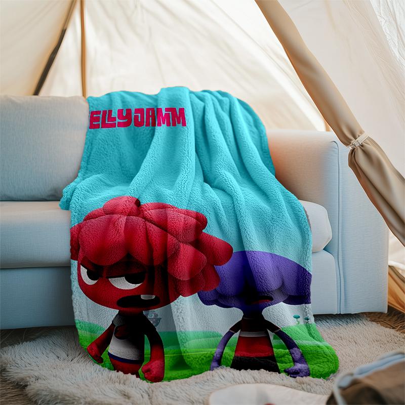 Huggy Wuggy Theme Printed Blanket Perfect For Couch Bed Travel Outdoor Use Machine Washable Cozy Durable