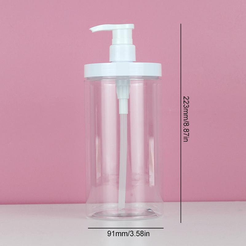 500/1000ML Clear Wide Mouth Liquid Container - Bath Gel Soap Dispenser Shampoo Lotion Bottles for Hand Washing And Sub Bottle