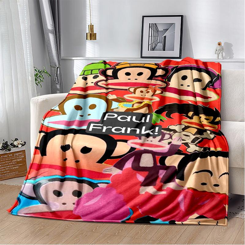 P-Paul Frank-k Фланелевое Портативное Одеяло для Детского Пикника в Гостиной Спальне Диване Кровати Идеальный Подарок на День Рождения