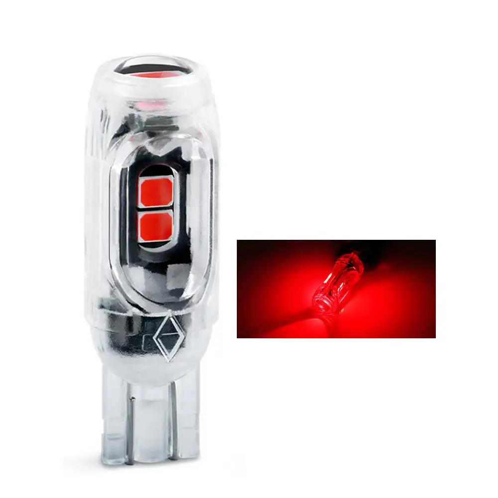 10 шт. T10 W5w белый красный синий авто светодиодный багажник тормозной указатель поворота лампа автомобильный парковочный задний фонарь фонарь заднего хода подсветка номерного знака 12 В
