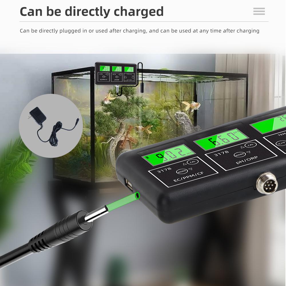 Многофункциональный 7 в 1 тестер качества воды PH EC TDS ORP CF Humiity Temp Meter Цифровой анализатор воды Smart Monitor APP Control