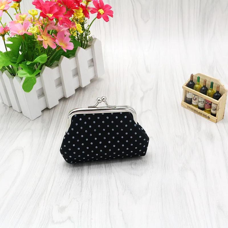 Women's Coin Purse Oil Wax Leather Wallet 4 Inch Buckle Mini Wallet Coin Bag Lipstick Storage Bag Ladies ClutchBag