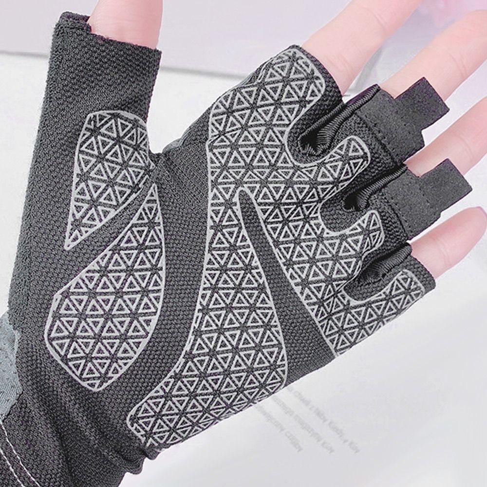 Outdoor Sports Fitness Ice Silk Gloves Driving Fishing Mitte Cycling Gloves Half-finger Mitte