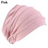 Тюрбан-шляпа Femme Wrap Head Головные повязки Slouch Beanies Однотонный капот Chemo Cap Женская хлопковая шляпа