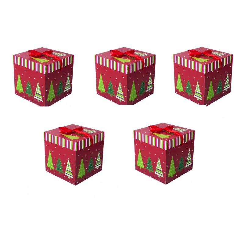 1/3/5PCS 2025 New Christmas New Personalised Christmas Eve Gift Box Xmas Present Party Favour Foldable Gift Boxes
