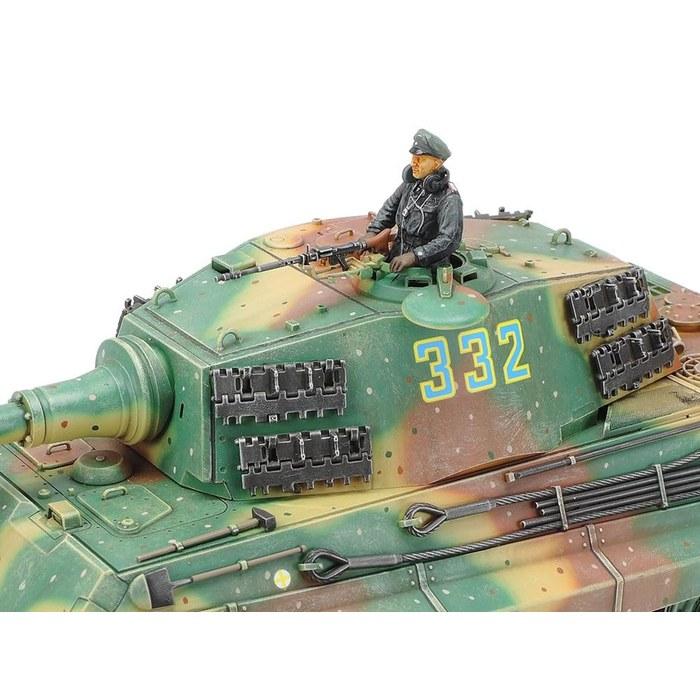 Tamiya 1/35 Military Miniature Series No.164 German Heavy Tank King Tiger Henschel Turret Plastic Model 35164 Molded Color