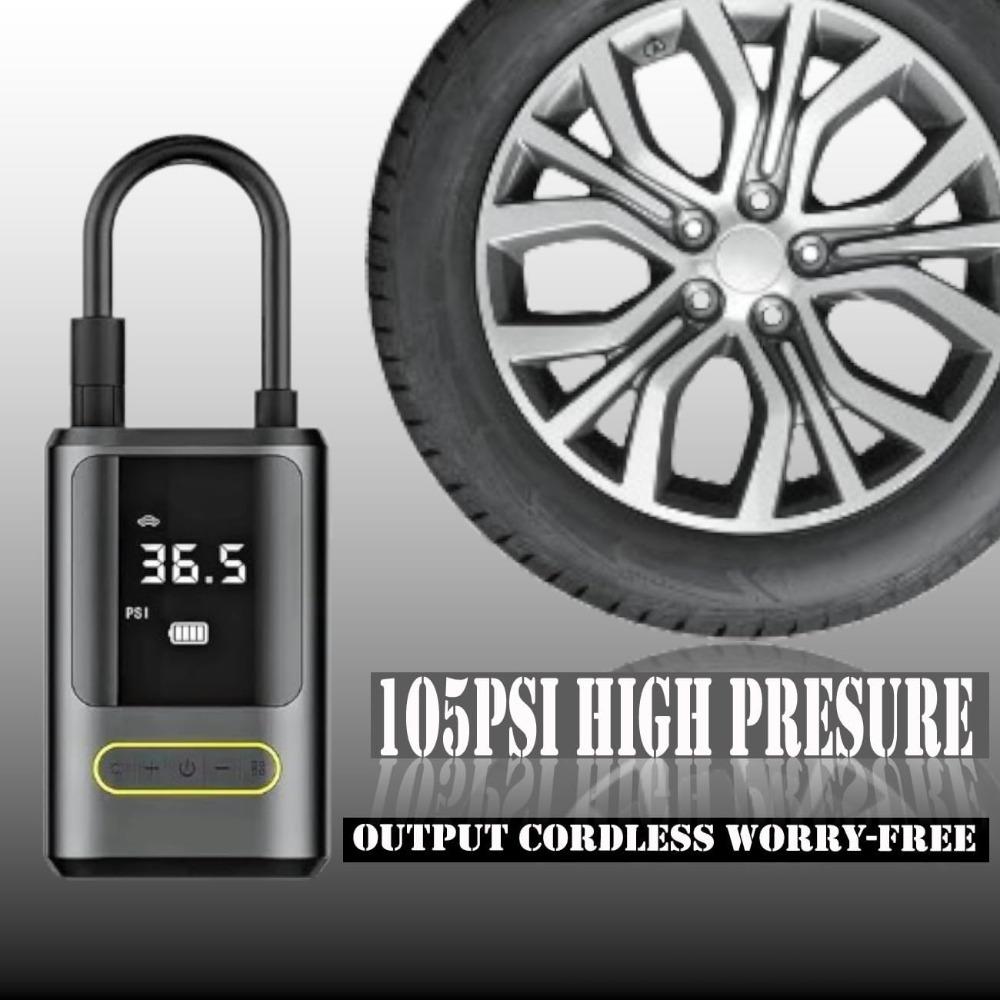 Portable Air Compressor, 150PSI Cordless Car Tire Inflator Pump 4000mAh Rechargeable Air Pump with Auto Shutoff, 4 Inflation Modes, LCD Screen