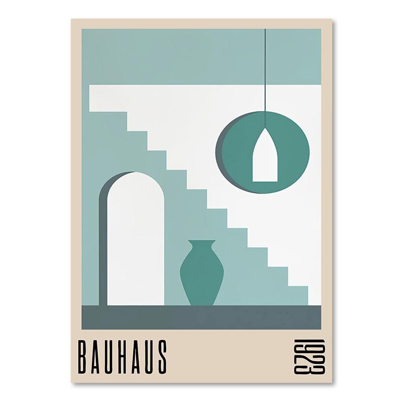 Абстрактные картины на холсте в стиле Баухаус, выставка, архитектурные геометрические постеры и принты, настенные художественные фотографии, украшение для дома, гостиной