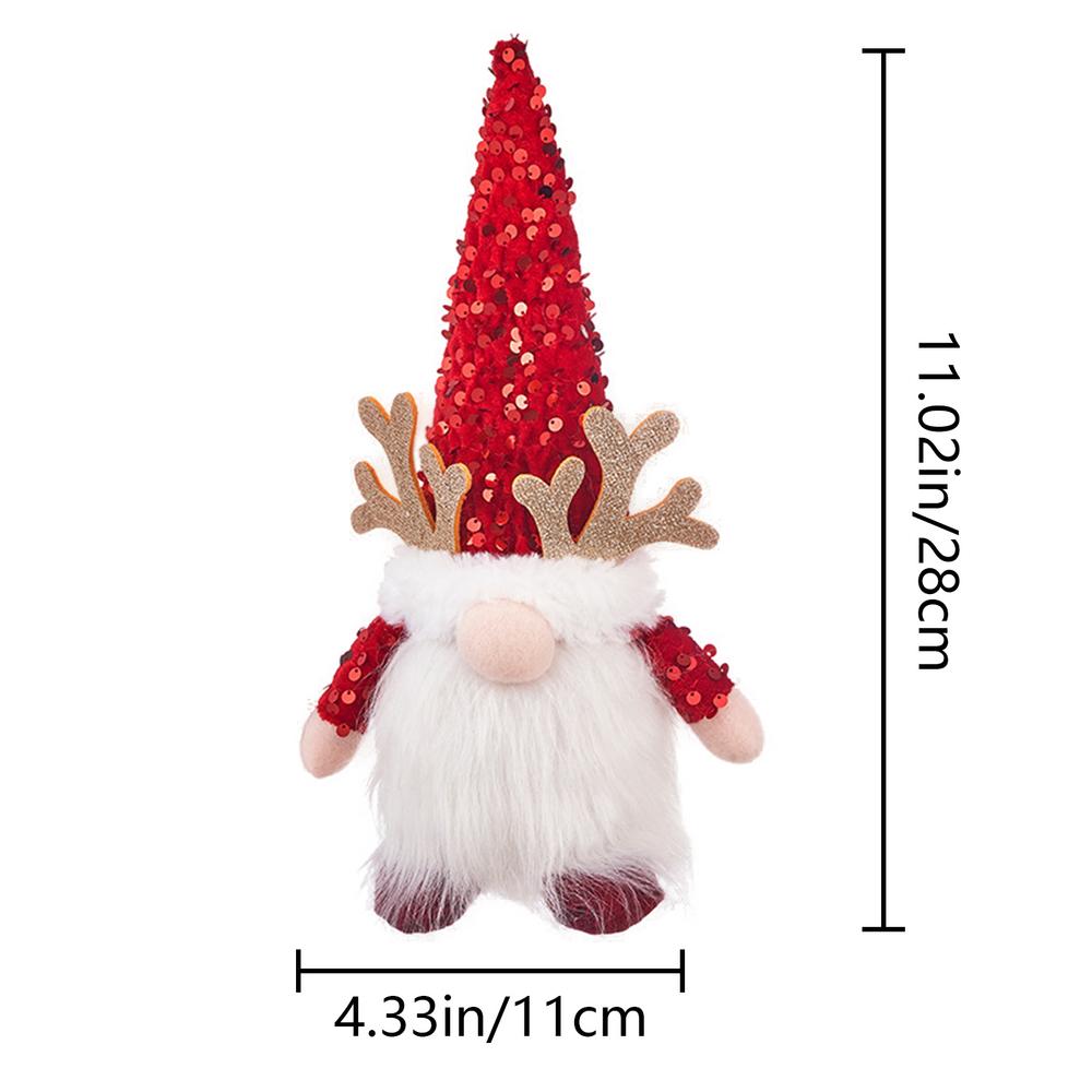 Плюшевый гном с подсветкой, светящиеся рождественские гномы, праздничные гномы, плюшевая кукла, гномы Санты, плюшевая шляпа с пайетками, рождественский декор для дома