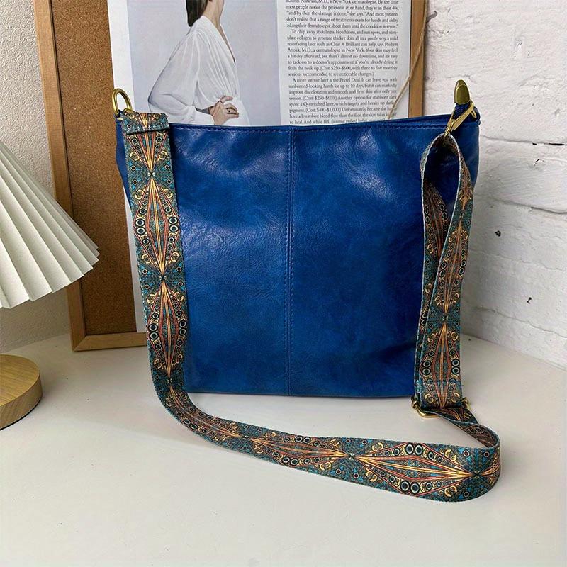 Винтажная женская сумка через плечо, сумка-хобо большой емкости, модная сумка через плечо из искусственной кожи