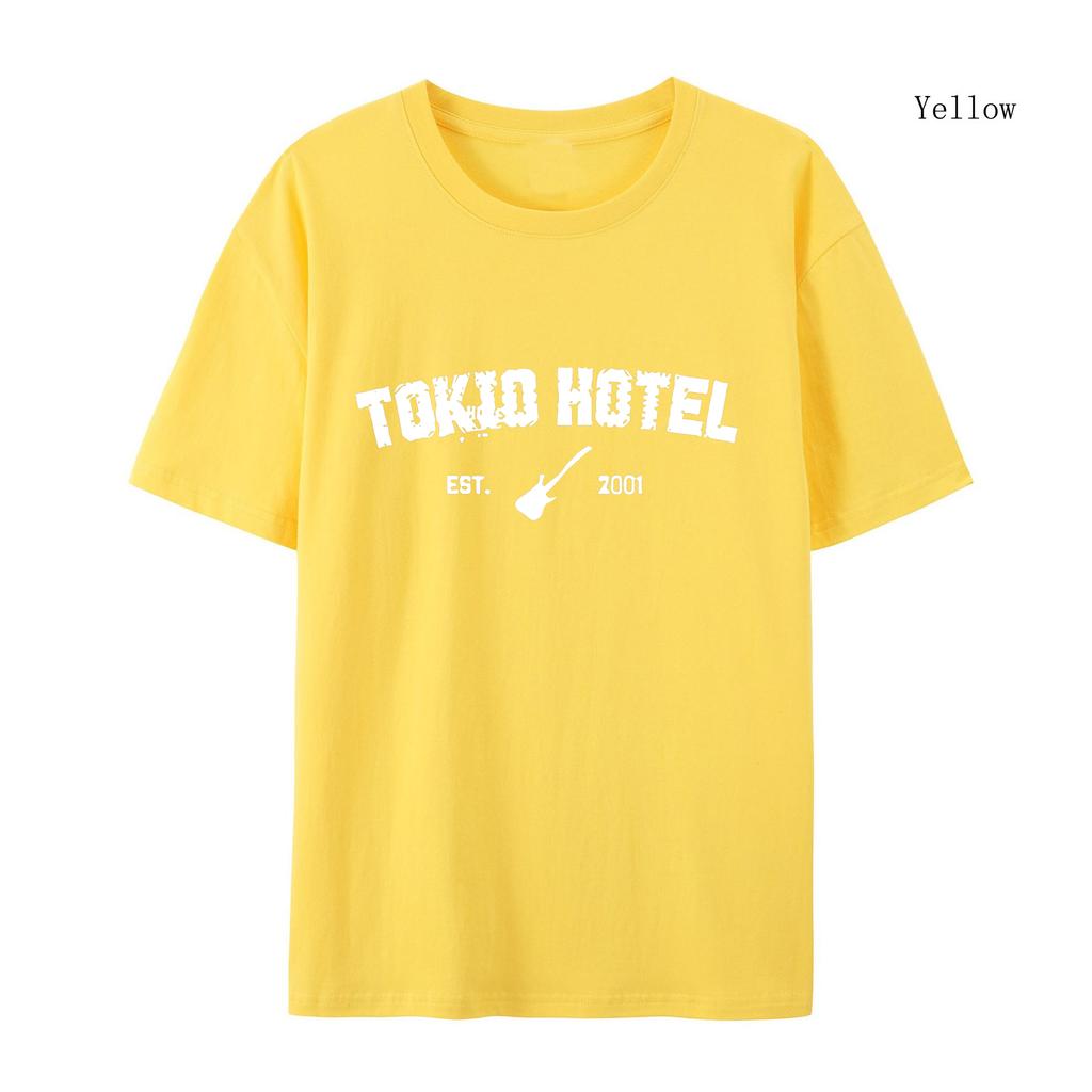 Футболка с принтом рок-группы Tokio Hotel Kaulitz, хлопковая футболка, трендовая футболка с коротким рукавом, женская футболка в стиле хип-хоп, уличная одежда