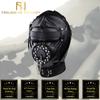 Black Full  Hood Mask Plug Headwear Kink  Fetish Restraints Hoods
