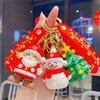 Cartoon Cute Santa Keychain Pendant Car Key Chain Schoolbag Pendant Christmas Gift