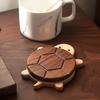 Creative and Cute Shape Black Walnut Solid Wood Turtle Insulation Mat Kettle Tea Coaster Tableware Anti-scald Table Ornaments