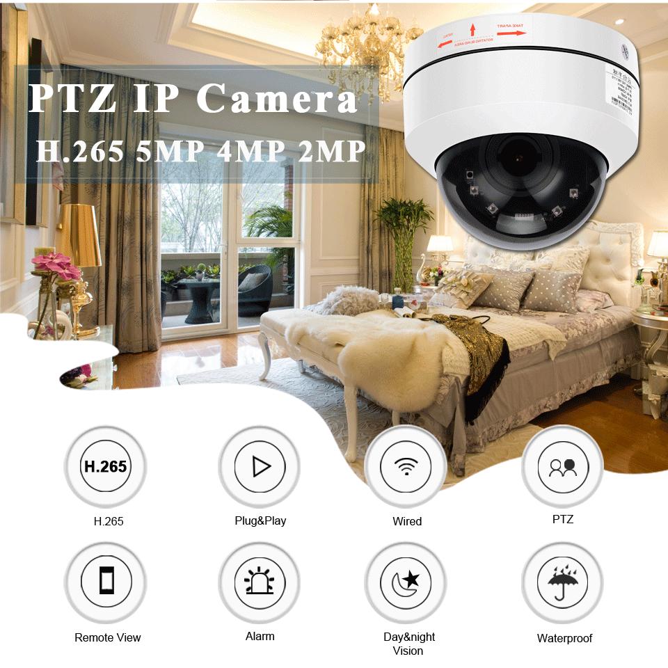 ANBIUX 1080P PTZ Speed Dome IP Camera 5MP Full HD 4X Zoom P2P IR Night Vision Waterproof P2P 2MP Outdoor Dome POE PTZ IP Camera