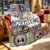 Custom Name Personalized Labubu Print Blanket, Home Decor, Bedroom, Sofa, Camping, Couch, Gifts for Birthday ChristmasEnthusiasts
