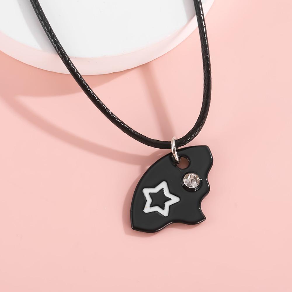3pcs Creative Best Friend Necklace Pizza Shape Cartoon Pendant Necklace Children