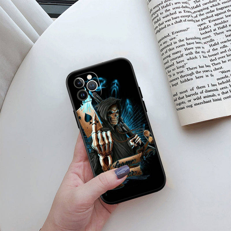 JO60 Чехол для телефона Череп Мрачного Жнеца для Samsung A35 A25 A24 A15 A05S A05 M55 M35 M15 A06 A16 A02 A12 A13 A10 A20 A30 A22 A31 A32 A33 A41 A42 A50