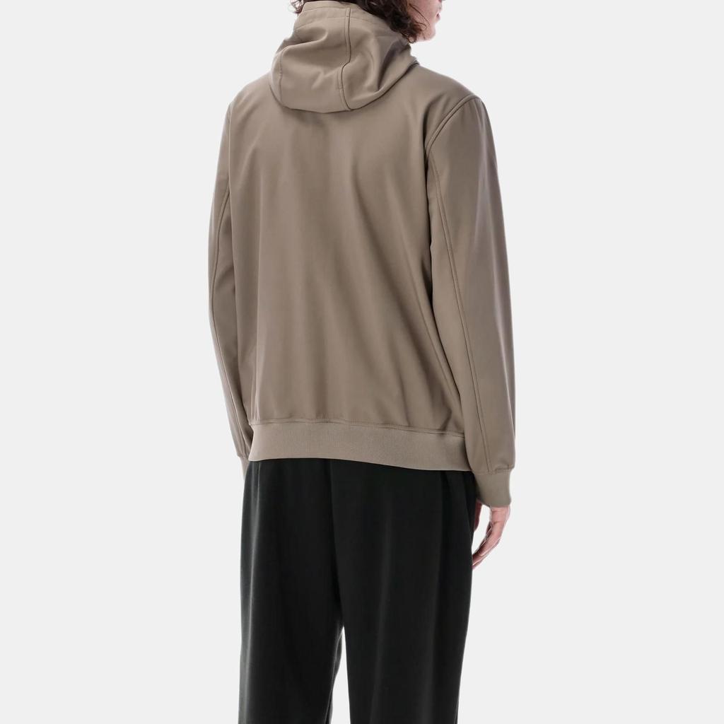 Stone Island FW24 Soft Shell Windproof Waterproof Breathable Hooded Zip Fleece Jacket Unisex jackets Khaki 8115Q0322-V0075