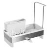 Stainless Steel Sponge Holder Sink Rack Large Capacity Rust-Resistant Self-Draining Multi-Functional Kitchen Storage Rack