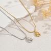 Geometric Light Luxury Women's Necklace Niche Ring Water Drop Design Simple Long Clavicle Chain Popular Necklace Women