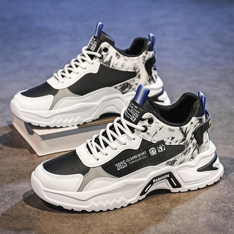 Мода 2025 Роскошные мужские вулканизированные туфли Летние повседневные кроссовки для мужчин Уличные беговые Платформа Дизайнерские для скейтборда Tenis Masculino