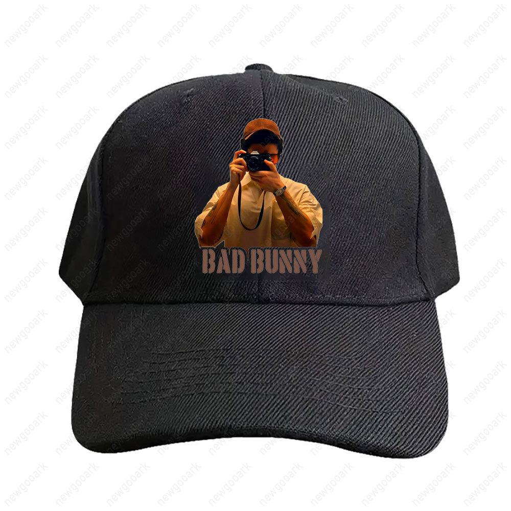 Шляпа BAD Bunny Женская Унисекс Взрослая Кепка с Козырьком Модная Повседневная Регулируемая С Принтом Бейсболки Кепка Тракер
