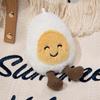 Fun Boiled Egg Plush Toy Cute Smile Egg Groom and Bride Creative Gift Bag Pendant