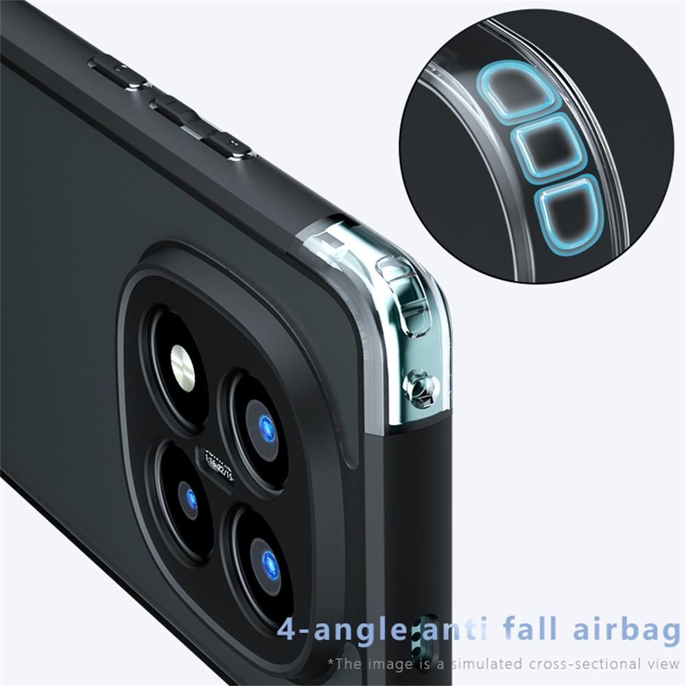 For Xiaomi Redmi Note 14 Pro+ 5G Case Skin-Touch TPU+PC Matte Phone Shell,Transparent Black