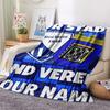 1PC Custom Name VfL Bochum 1848 Patterned Flannel Blanket Suitable For All Seasons for Home Decor Warmth and Comfort Gifts Holiday Present_xia