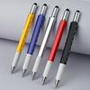 Six-in-One Multifunctional Touch Screen Pen with Capacitive Tip, Metal Ballpoint, Screwdriver, and Scale