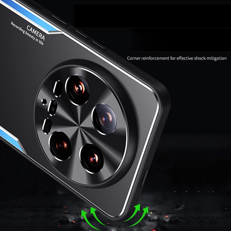 Чехол для Xiaomi 14 Ultra с подставкой, гибридная защита для телефона из алюминиевого сплава + ТПУ