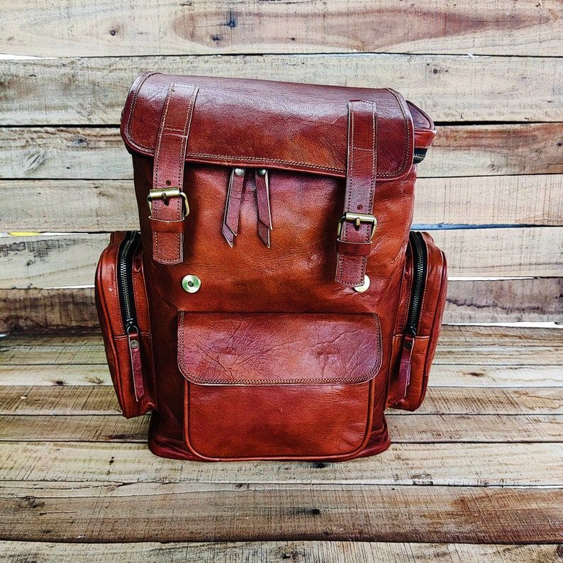 Кожаный рюкзак, Кожаный рюкзак ручной работы, Персонализированный кожаный рюкзак для ноутбука, Кожаный походный рюкзак, Кожаная походная сумка Мужчины Женщины