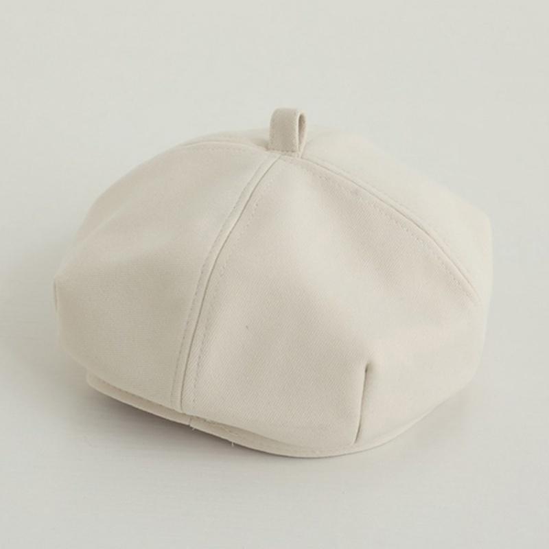 Берет для девочки, Детская шерстяная шляпа художника, Восьмиугольная шляпа, Однотонная детская шляпа