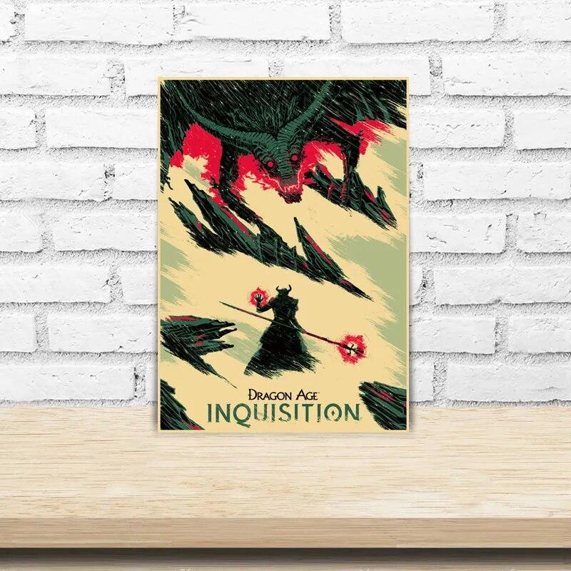 Современное украшение для дома, живопись, HD принты, постеры с видеоиграми, крафт-бумага, винтажный плакат, настенная наклейка, декор для комнаты, бара, кафе