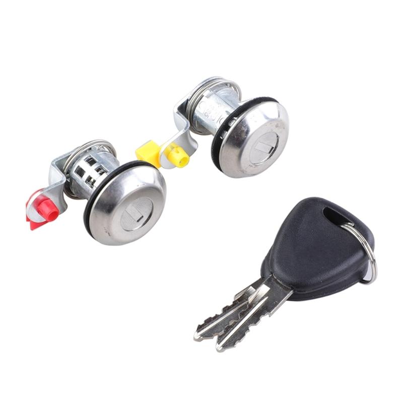 Auto Ignition Cylinder Lock Switch with 2 Keys Complete Replacement Set Compatible for 806013168 Car Accessories