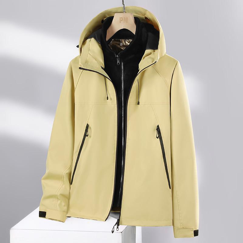 Men's New Autumn and Winter Three-in-one Couples with The Same Jacket Outdoor Windproof Waterproof Warm Jacket Men's Coat.