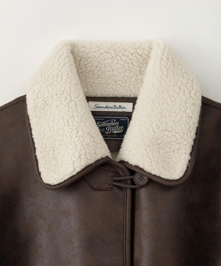 Somewherebutter Vintage Shearling Mustang - Dark Brown