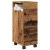VidaXL Narrow Bathroom Cabinet On Wheels Old Wood, Narrow Bathroom Storage, Bathroom Storage 855239