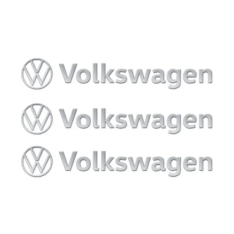 For VOLKSWAGEN VW 3pcs Metal Car Inner Door Handle Emblem Sticker Decoration for Volkswagen Polo GTI Golf Jetta Beetle Polo Tour