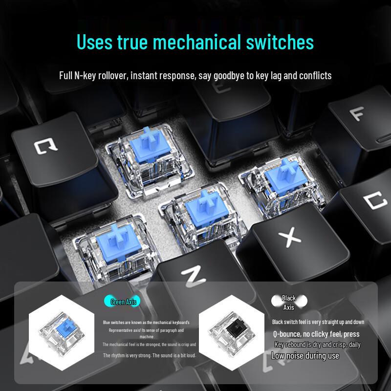 EWEADN TK900 Wired Mechanical Keyboard & Mouse Combo