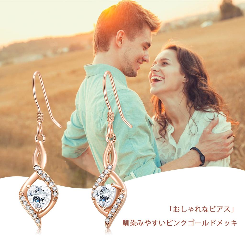 StoryMidir Подвесные серьги-крючки розового цвета с металлической аллергией 925 пробы, высококачественные, без зацепок, с белым фианитом, подарки на годовщины, золотые, серьги, сердце, бесплатно, серебряные,