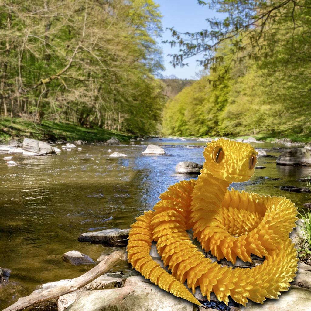 3D-печатные светящиеся радужные трансграничные поделки украшения подарок креативные ручные 3D-печатные украшения для автомобиля в виде змеи