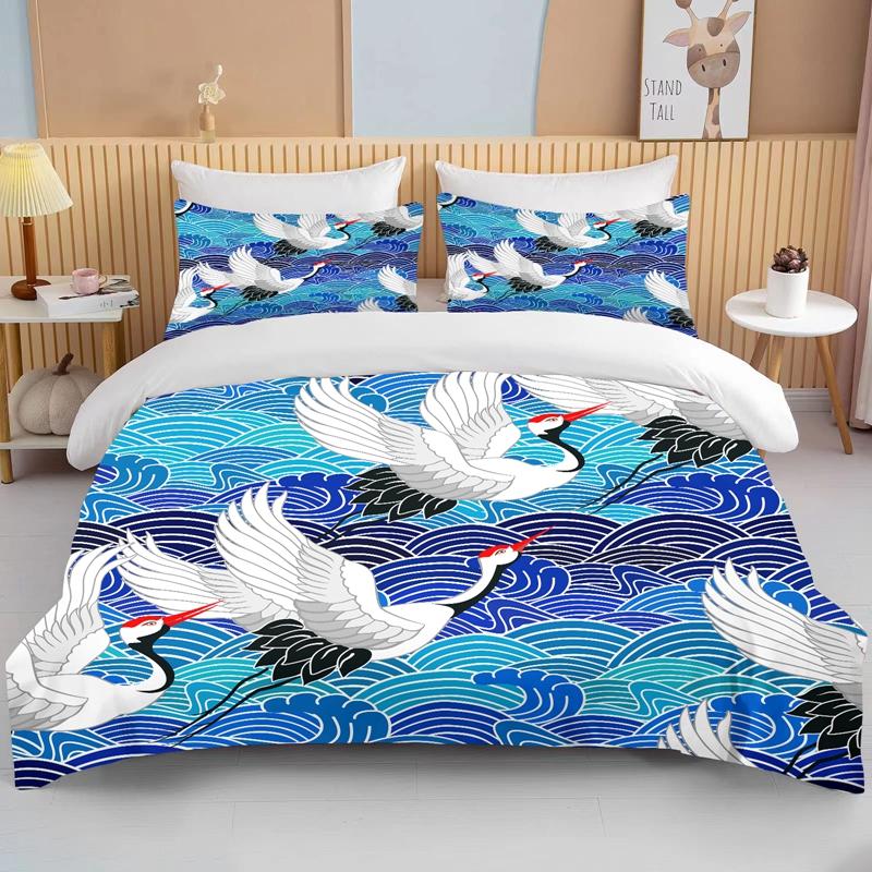 10 Sizes ese Kimono Fine Pattern Bedding 3 Piece Collection King Size Double Bedding Set Microfiber Or Polyester Duvet Cover Set