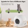 70 л Умный кошачий туалет, автоматический самоочищающийся, полностью закрытый кошачий туалет, управление с помощью приложения, лоток для туалета домашних животных, английская версия, новый